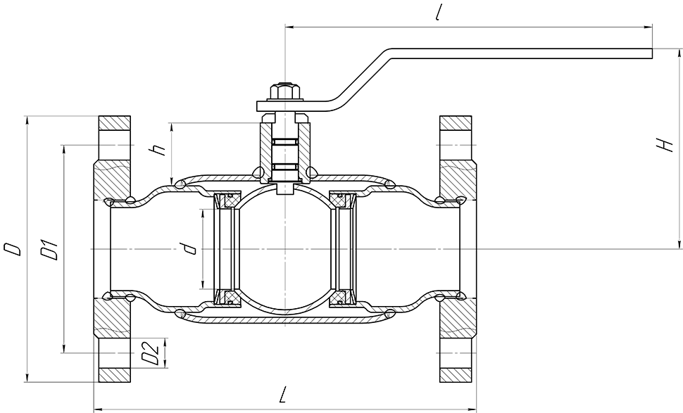 Кран шаровой КШФП GAS ALSO - размеры и характеристики
